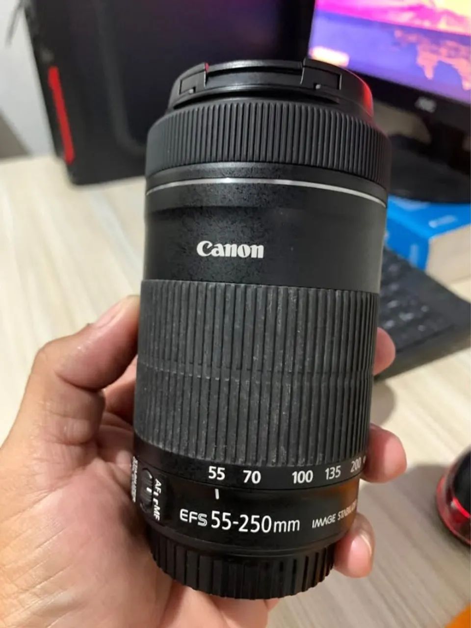 Vendo 2 Lentes Canon EF-S 55-250mm para Conserto. - Foto 3