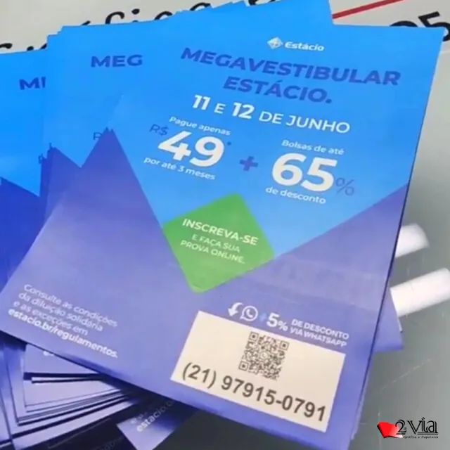5000 panfletos couche 90 gramas Fazemos entrega - Foto 3