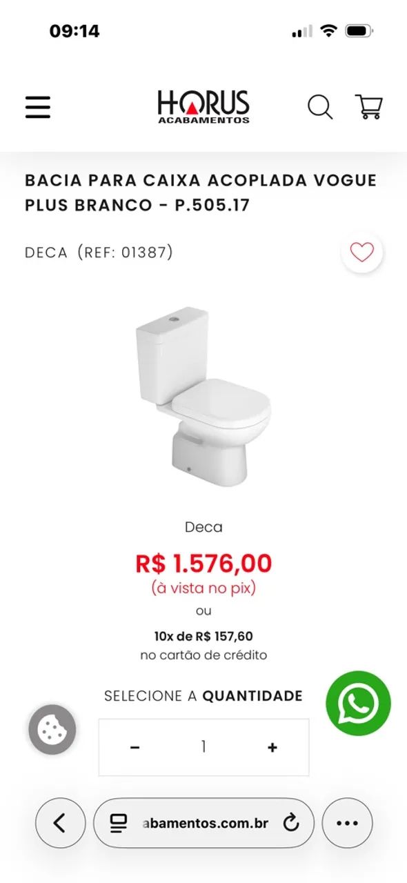Vaso Sanitário DECA Vogue Plus - Foto 3