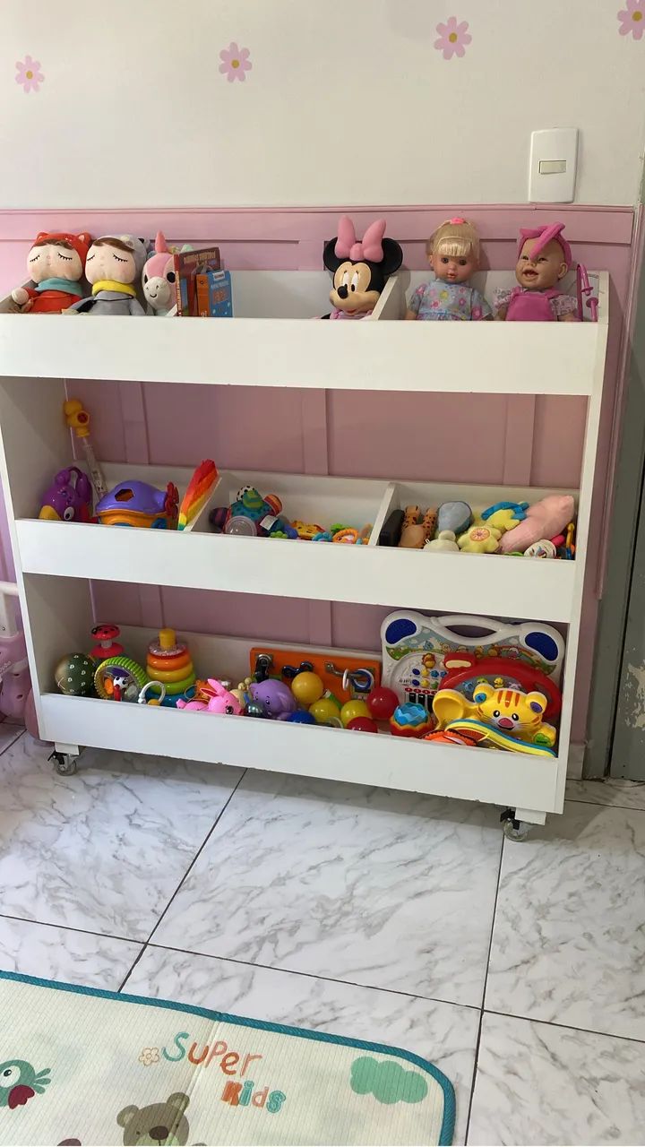 Estante de brinquedo com rodinha - Foto 4