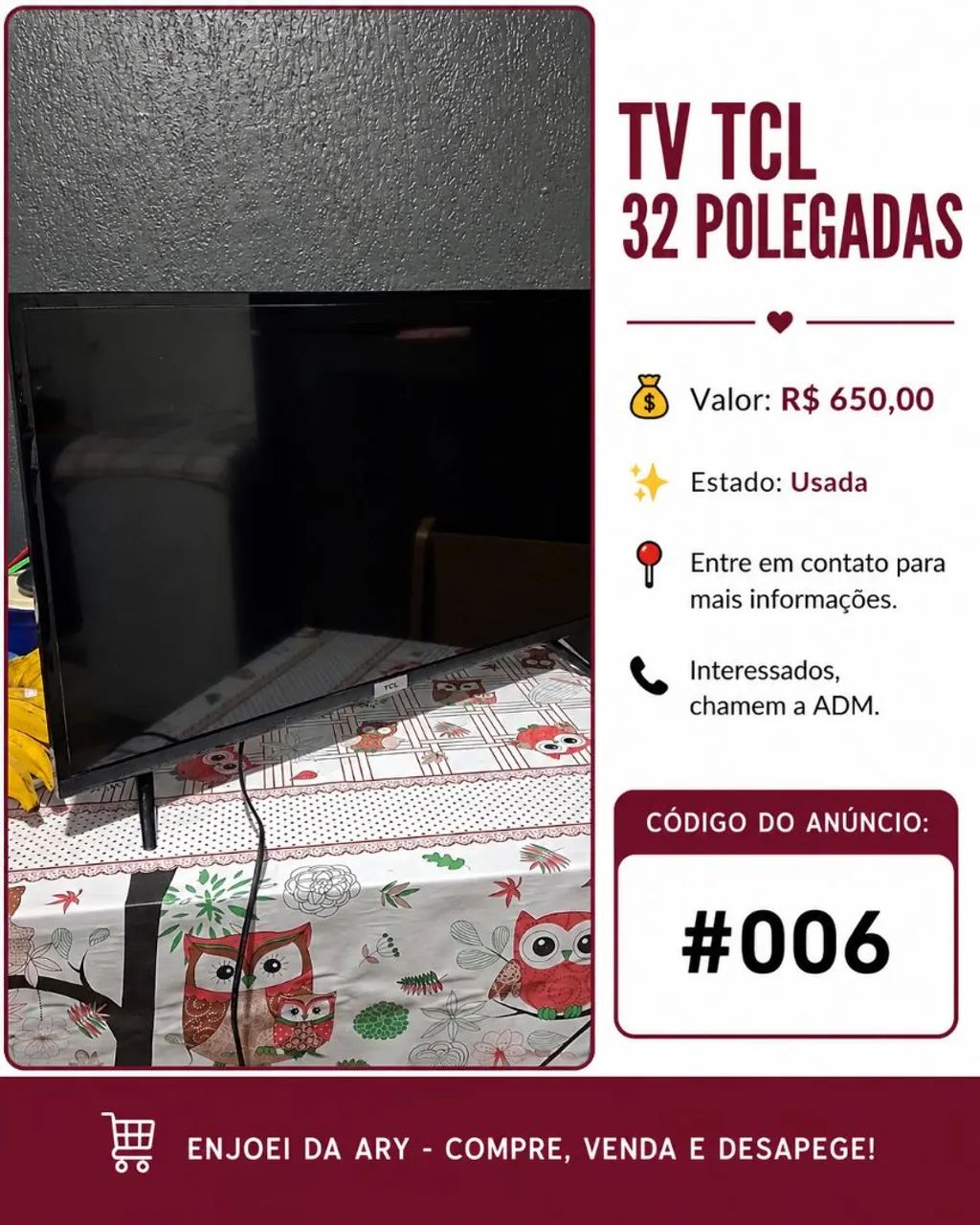 Tv 32 polegadas (tcl)