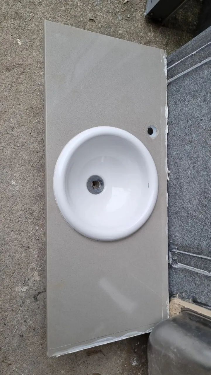Pia Quartzo Cinza 80x36 - Foto 2