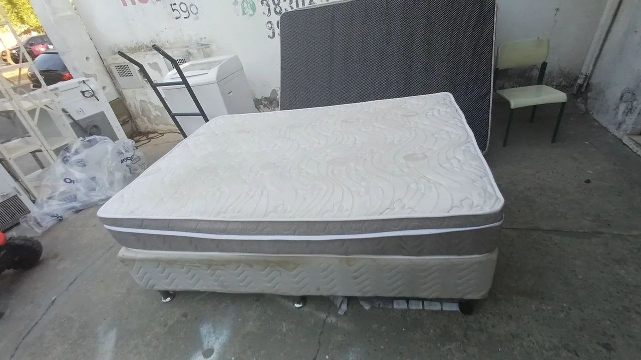 Cama box casal semi nova  - Foto 4