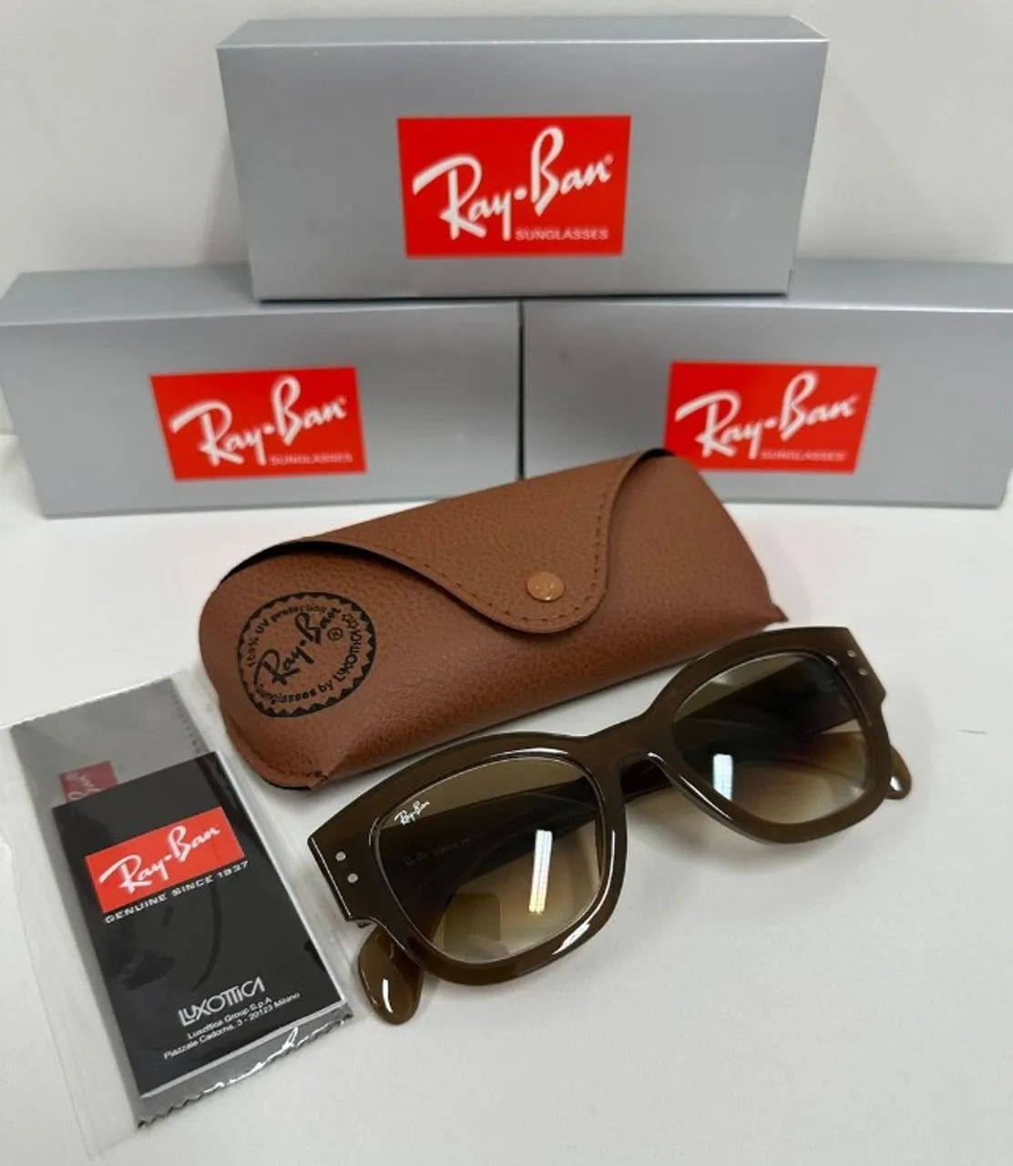 Óculos de sol ray-ban Jorge nude lentes de cristal - Foto 3