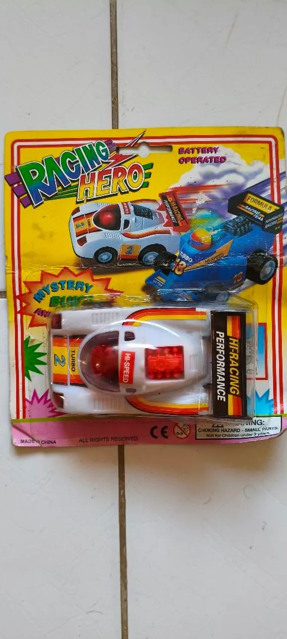 Carrinho eletrônico, provavelmente dos anos 90 - Racing Hero - Foto 4