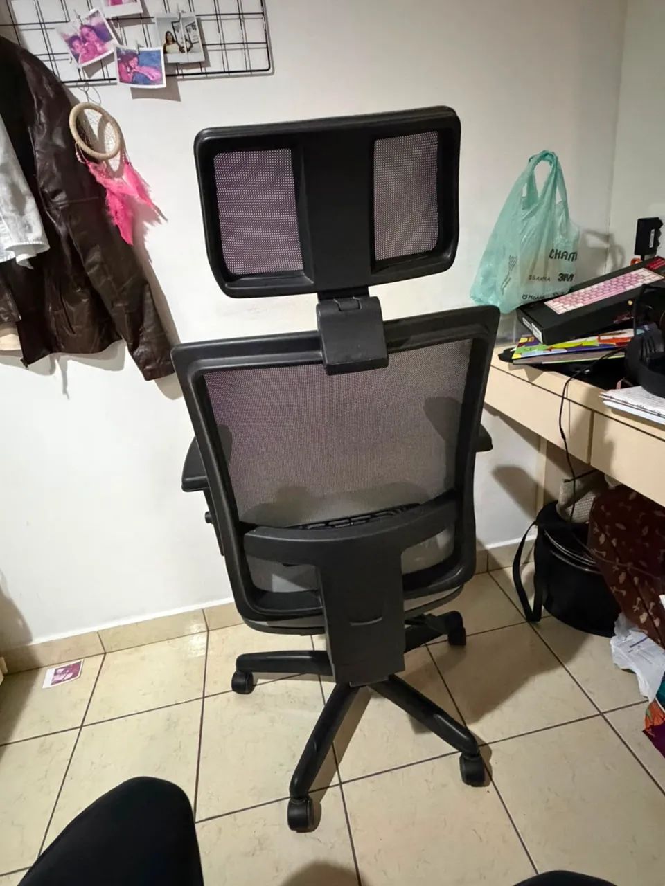 Cadeira Ergométrica Escritório Casa Confortável Reclinável Plaxmetal Cinza - Foto 6
