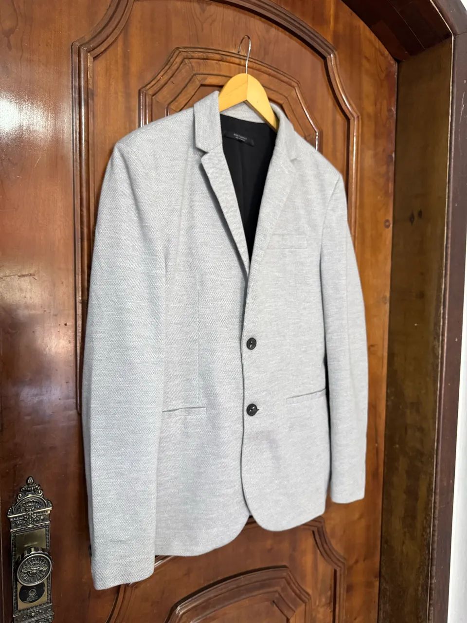 blazer masculino zara man essentials cinza m - Foto 4