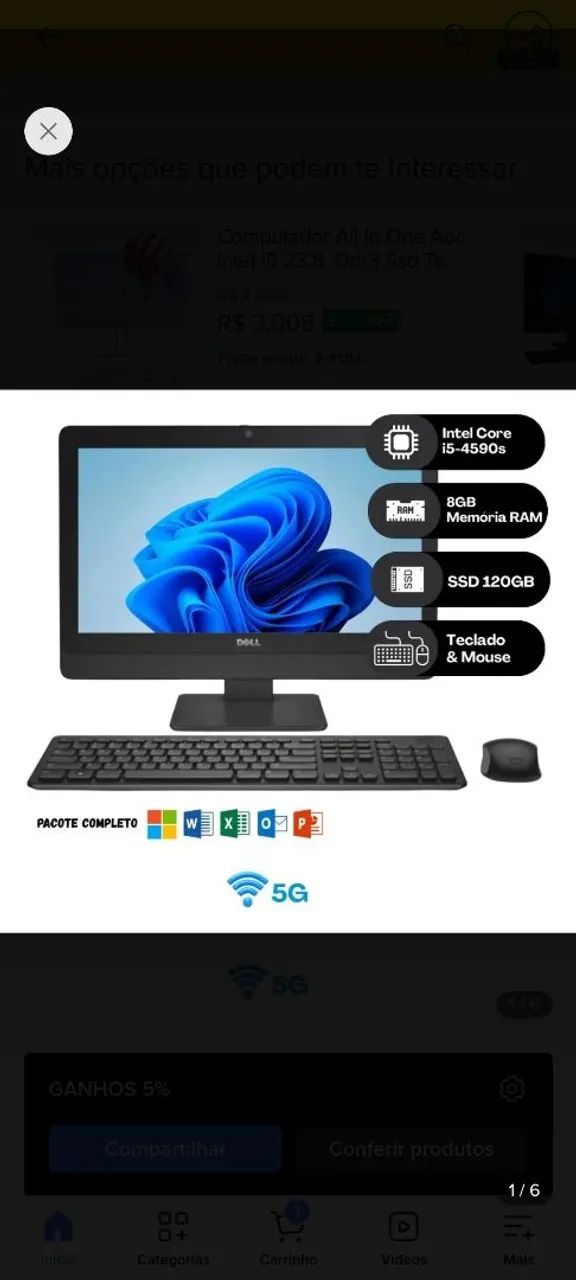 COMPUTADOR AIO DELL I5 - Foto 2