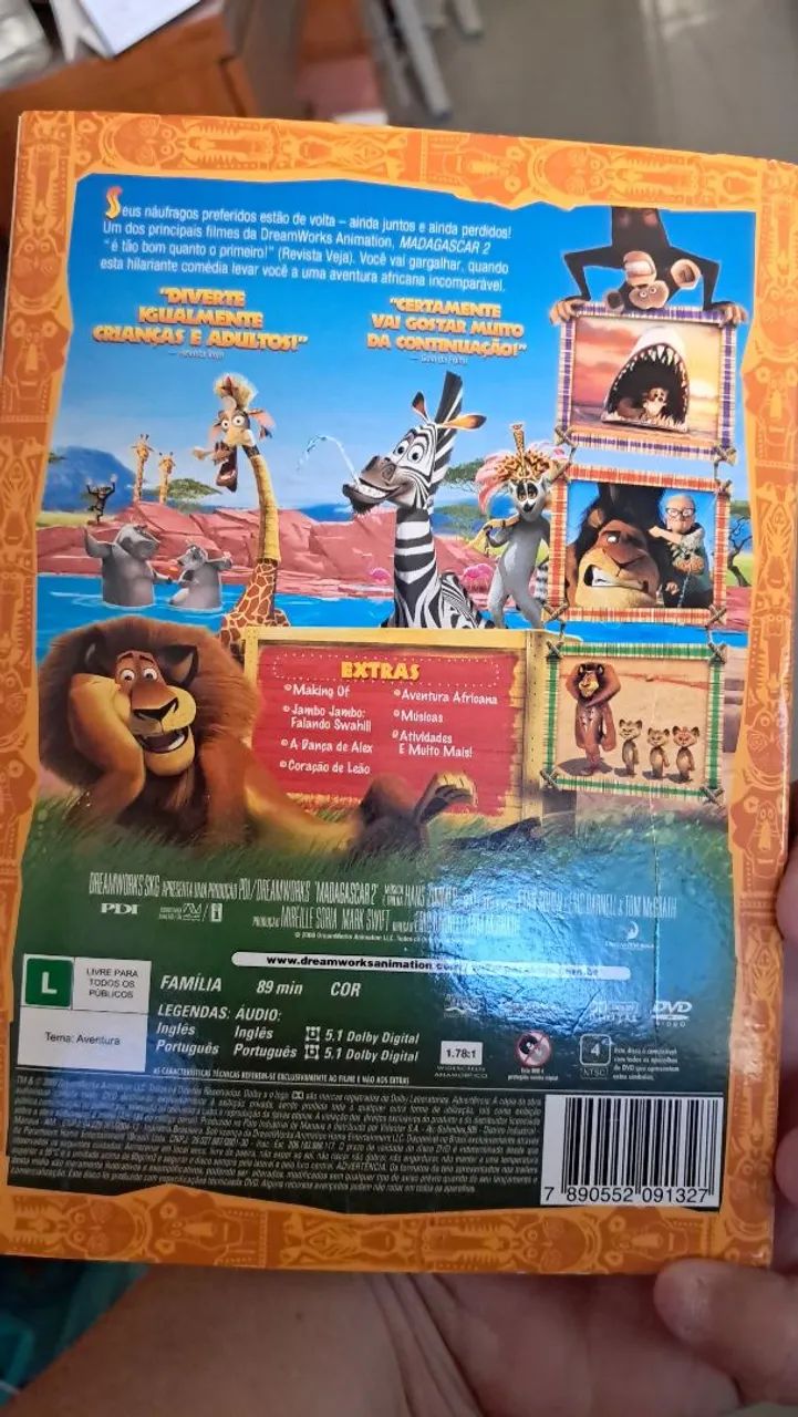 Box DVDs Madagascar 2 capa holográfica - Foto 2