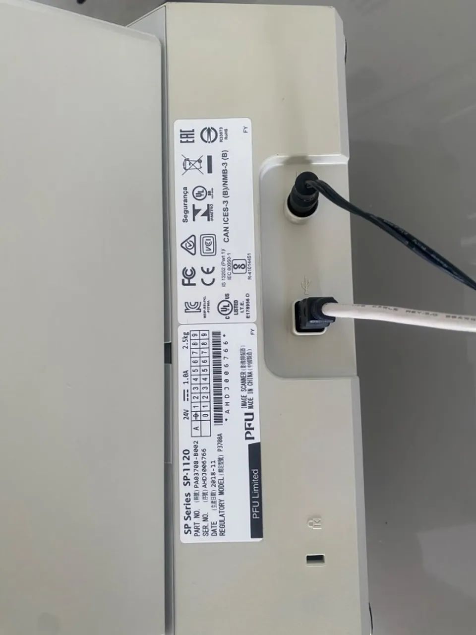 Scanner Fujitsu SP 1120N Duplex Rede USB Alimentador Automático 50 Folhas - Foto 2