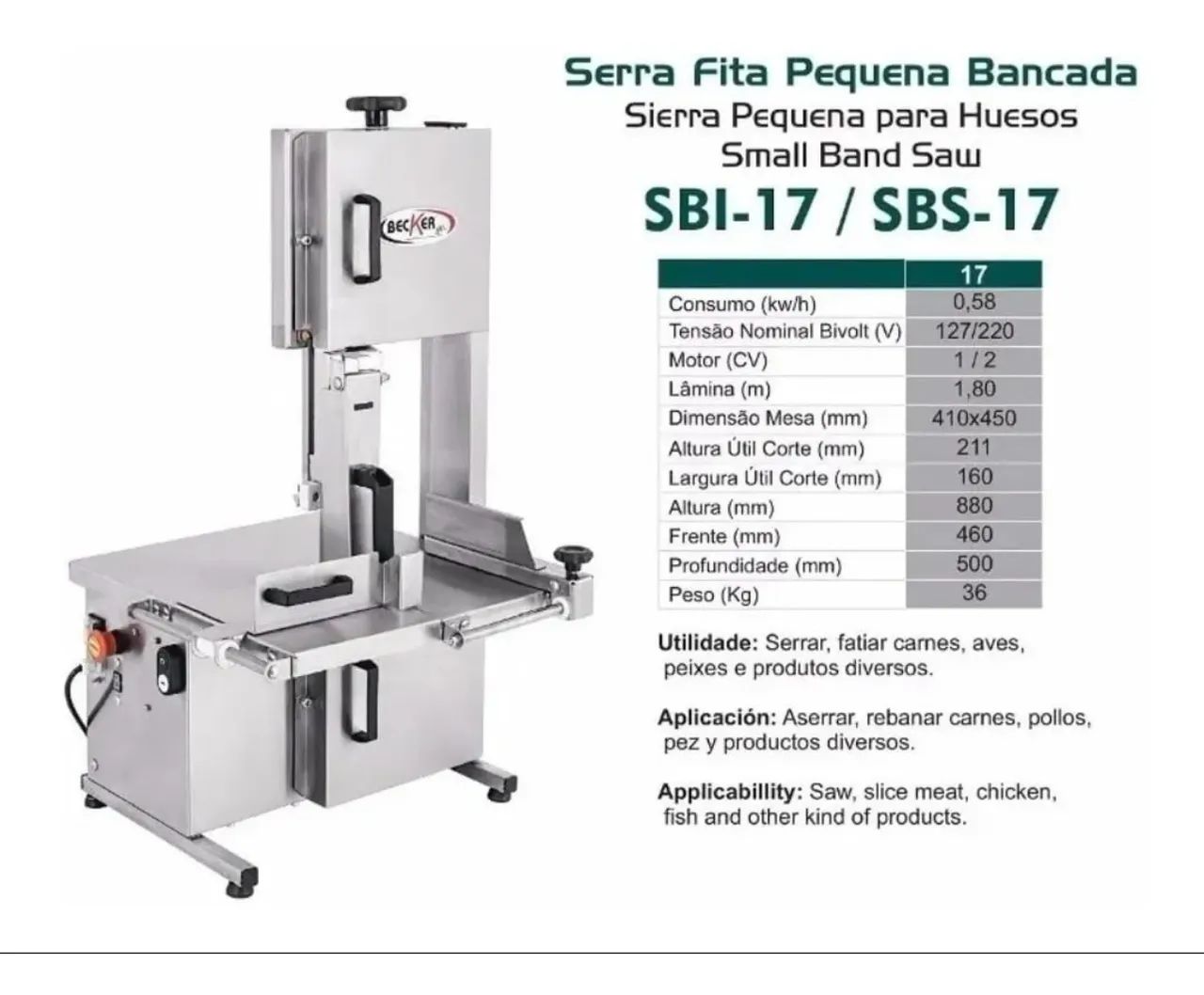 Serra fita 1,8m + moedor boca 10 - Foto 2
