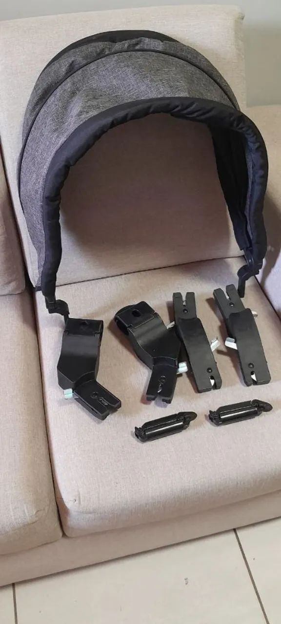 Vendo carrinho e bebê conforto para gêmeos  - Foto 3