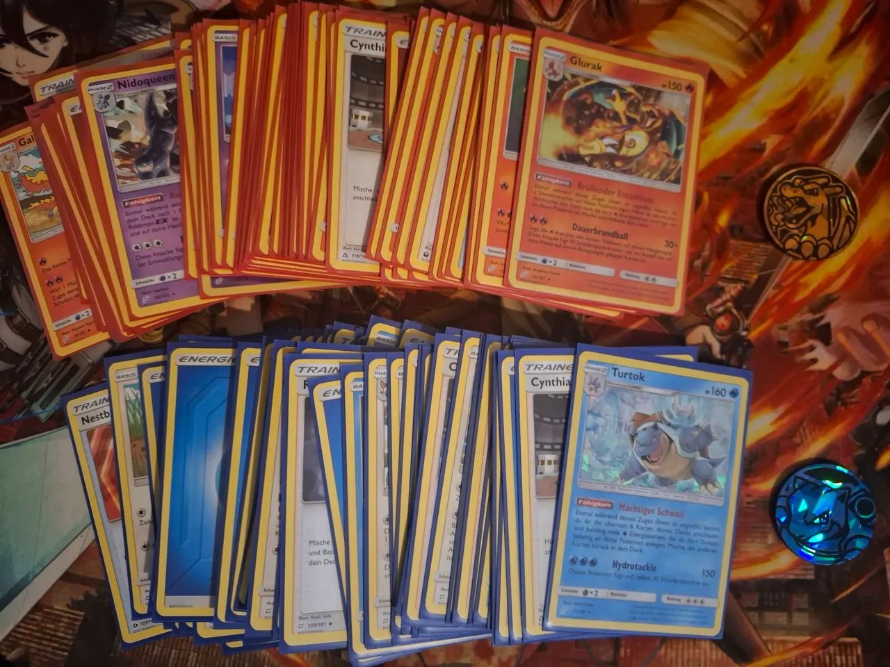 Baralho Pokémon Charizard e Blastoise, Sol e Lua 9 * Rarissimos em Alemão *