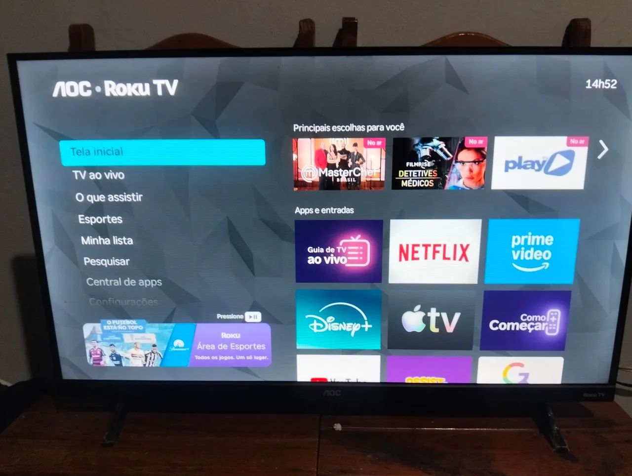 TV Roku 32 polegadas smart 