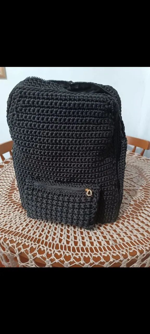 Mochila de crochê ótimo para escola  - Foto 2