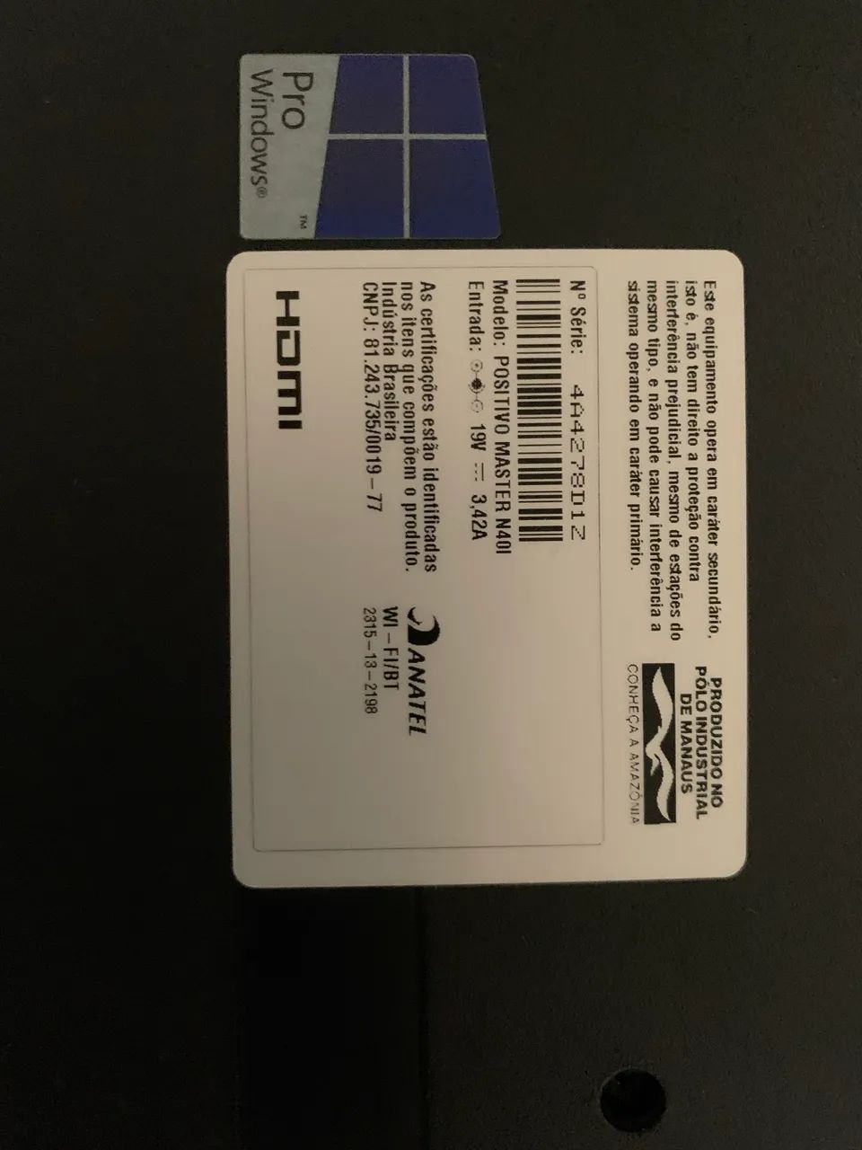 Notebook  positivo master N40i - Foto 3