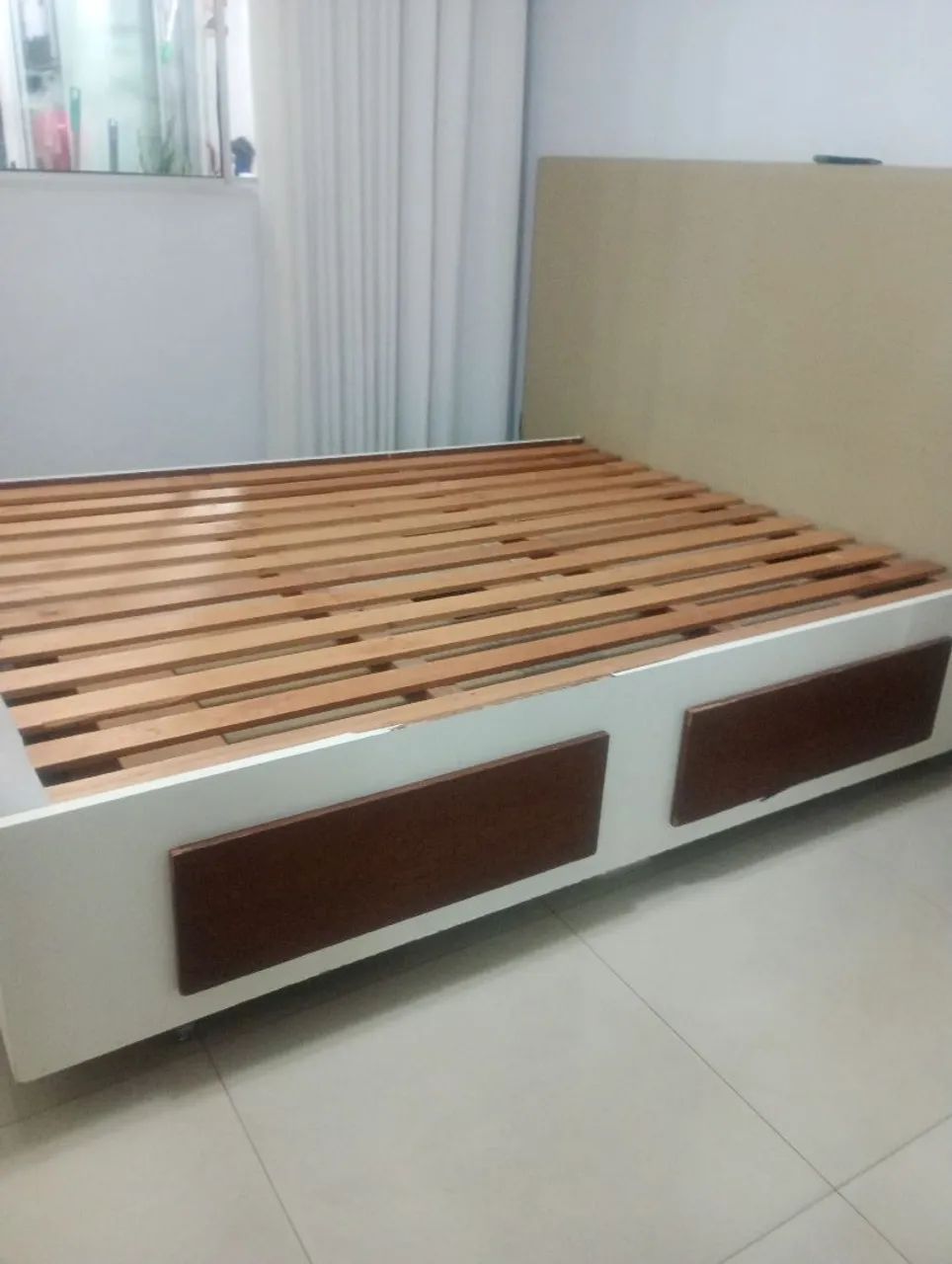 Box da cama casal com gaveta - Foto 4