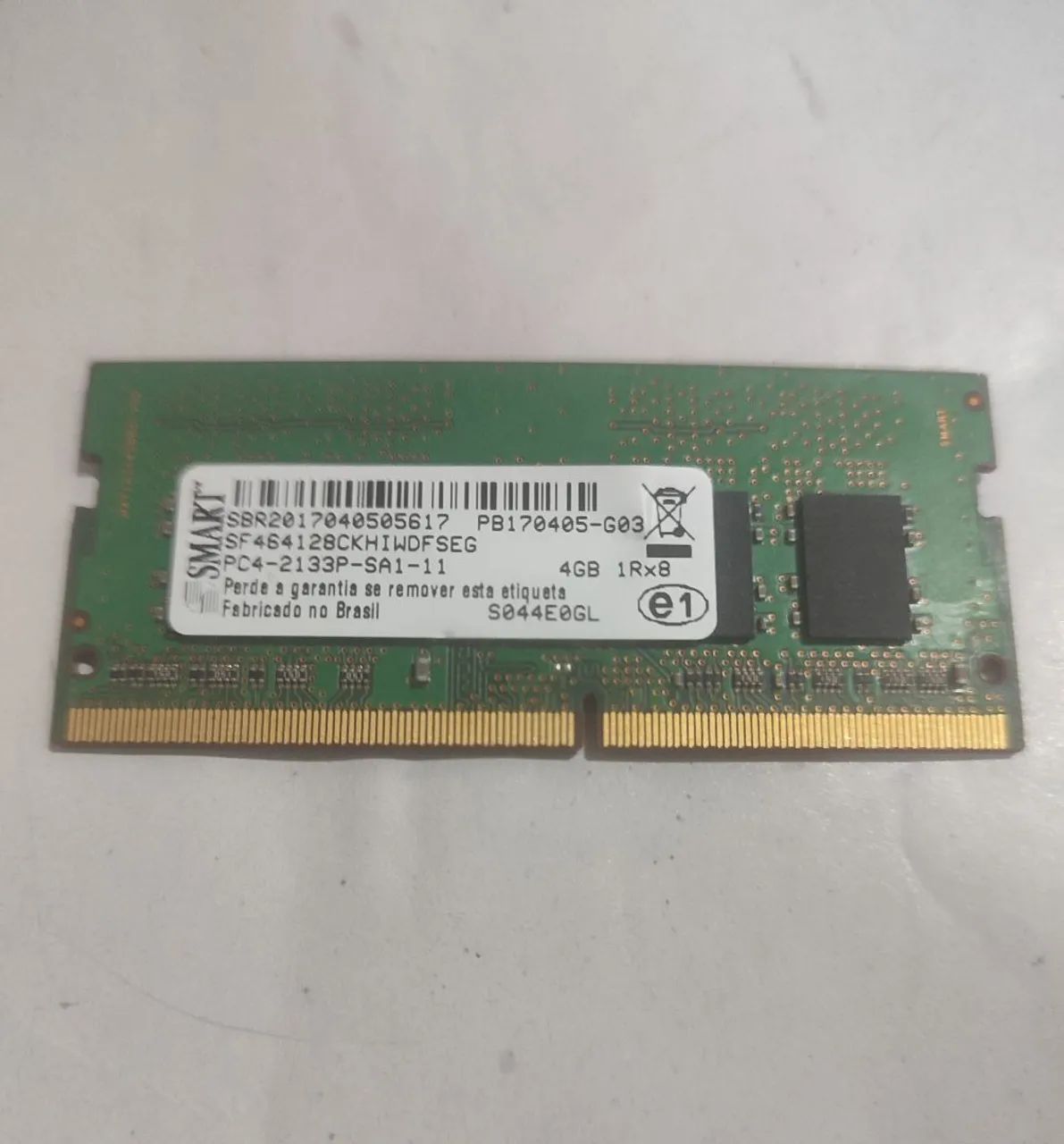 Memória RAM verde 4GB DDR4 2133MHz SMART notebook  - Foto 3
