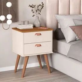 Mesa de Cabeceira Janus 2 Gavetas - Oferta! - Foto 2
