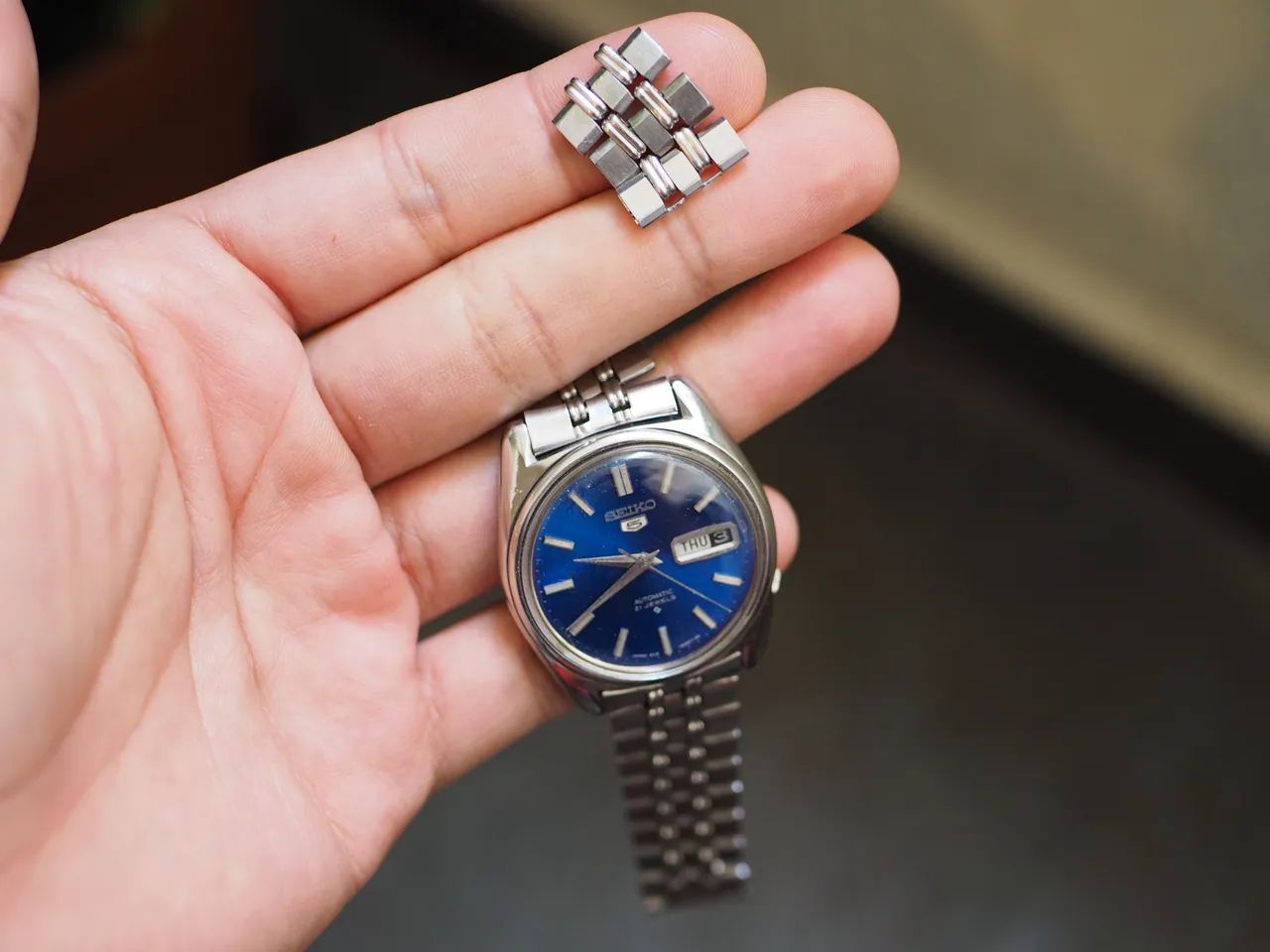 Seiko 5 6119-8093 azul - Foto 5