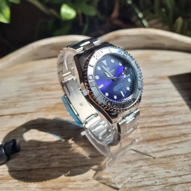 Relógio Masculino Poedagar 680 De Aço Com Data Prata Luxuoso - Foto 4