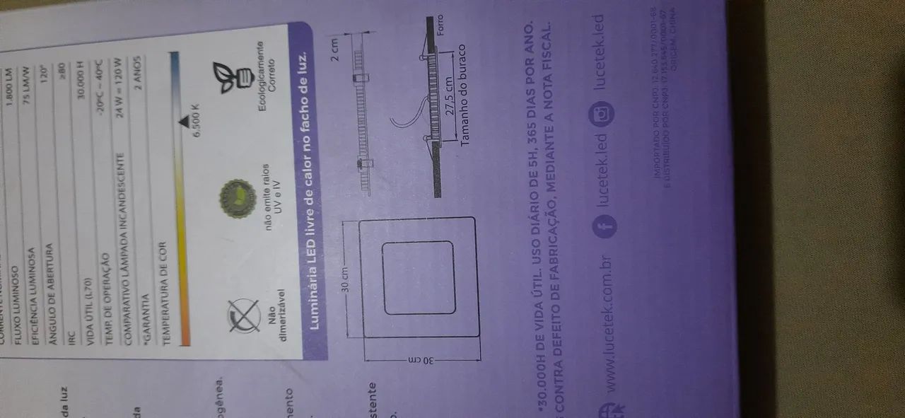 Luminária Led  - Foto 4