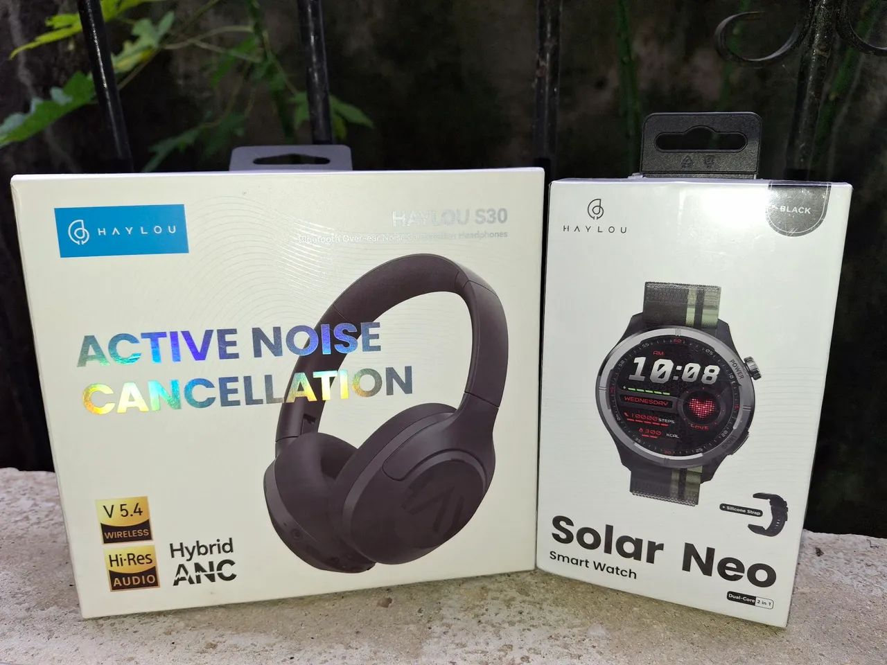 ? COMBO TECNOLÓGICO - Fone Haylou S30 + Smartwatch Solar Neo ? - Foto 3