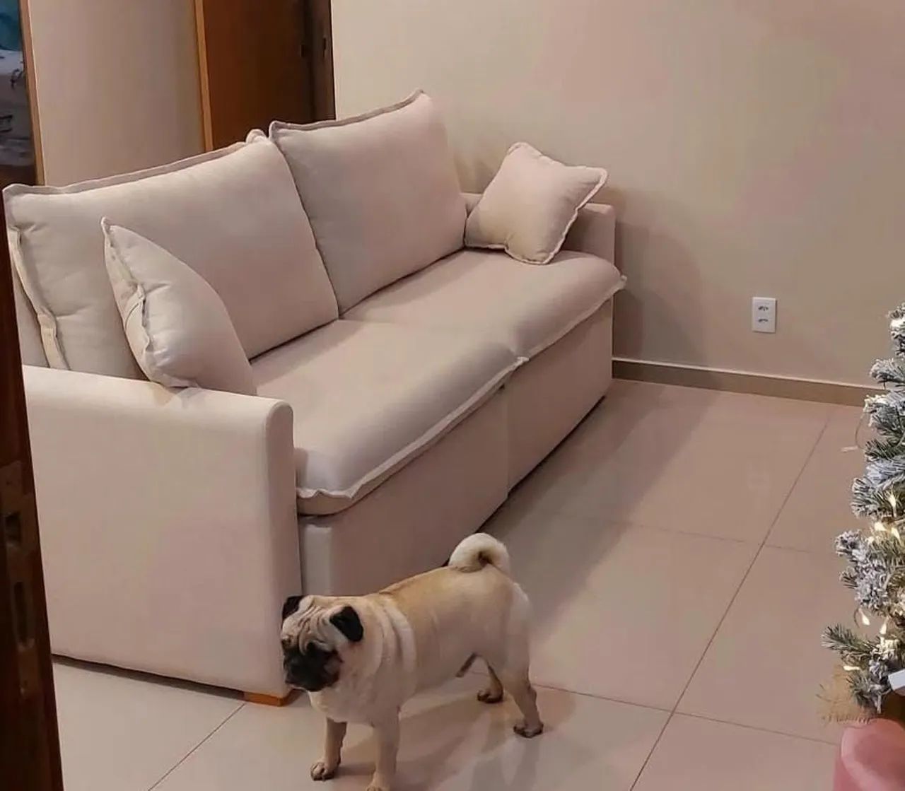 Sofá cama 184CM almofadas em fibras siliconadas  - Foto 2