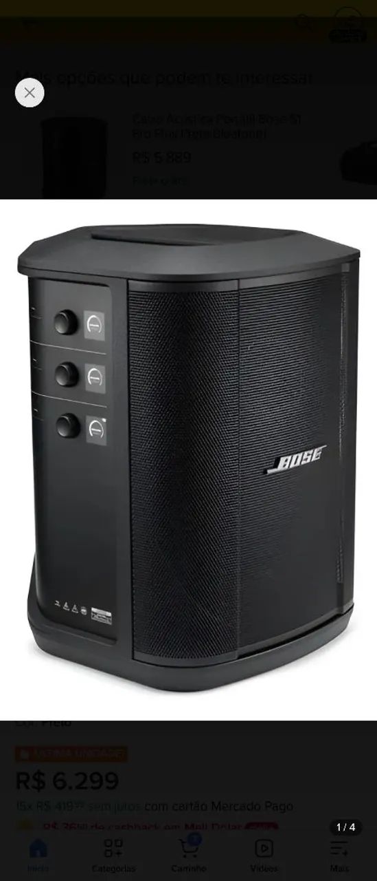 CAIXA DE SOM BOSE S1 PRO+