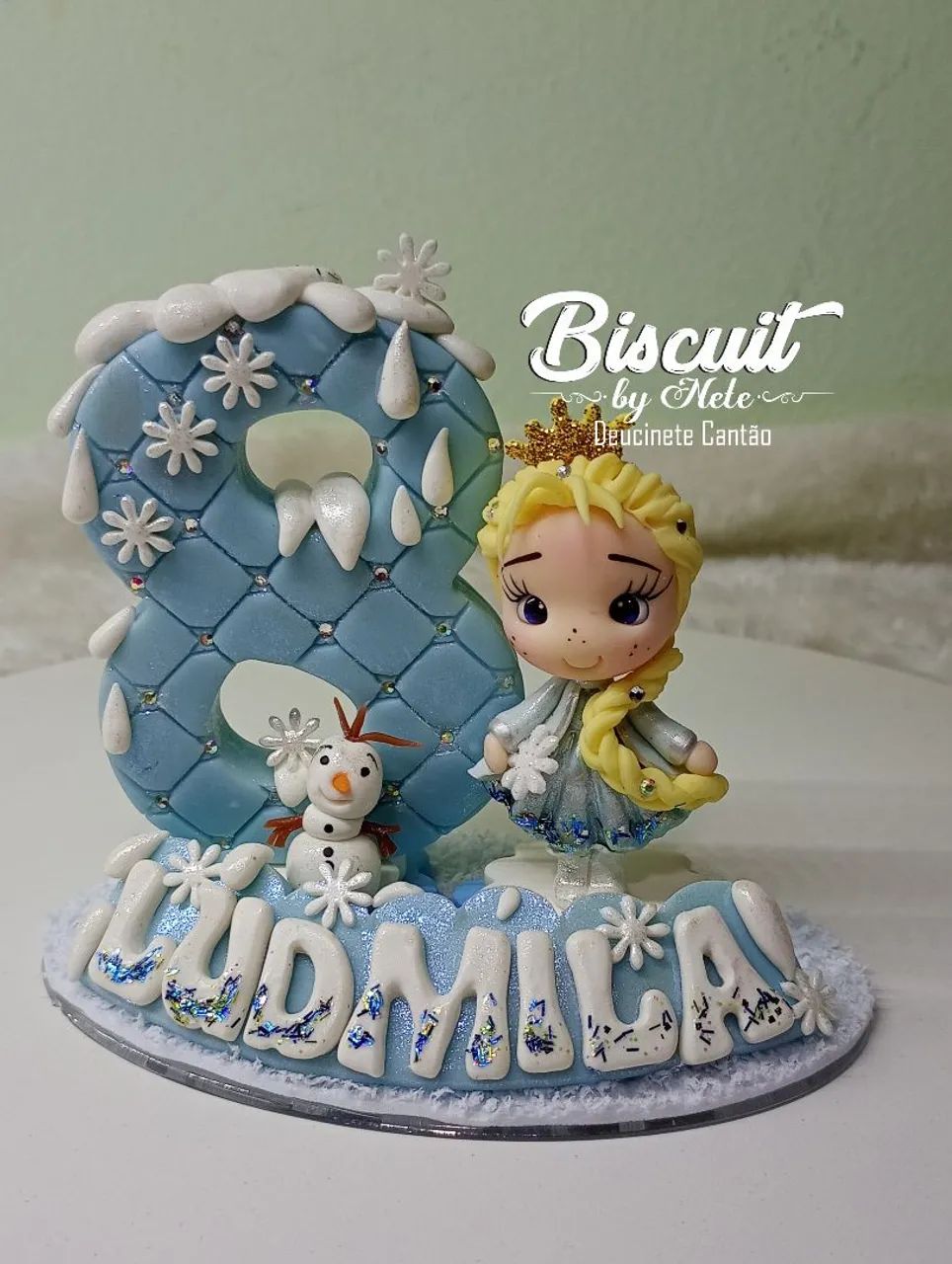Vela Personalizada Frozen em Biscuit  - Foto 5
