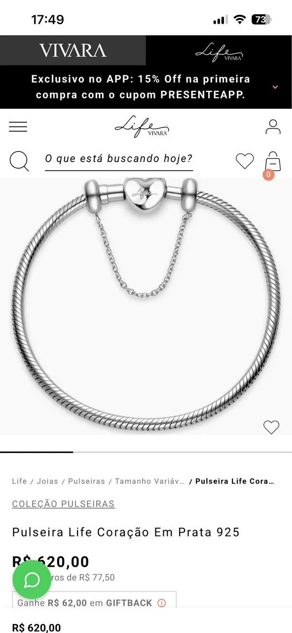 Pulseira vivara life  - Foto 2