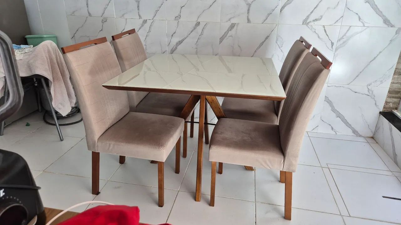 Mesa de Jantar 4 cadeiras  - Foto 4