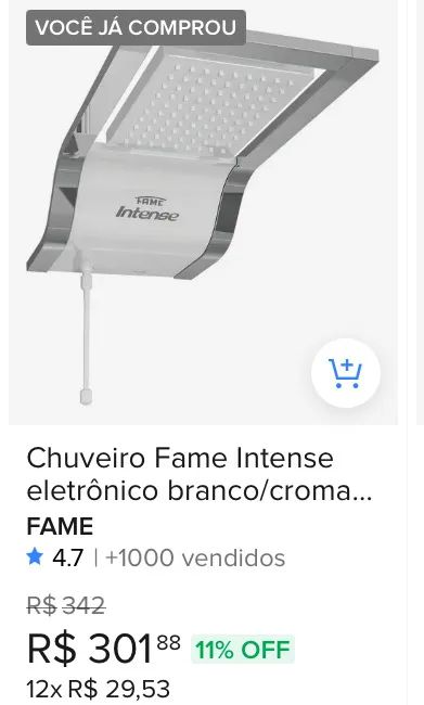 Vendo Chuveiro Fame 