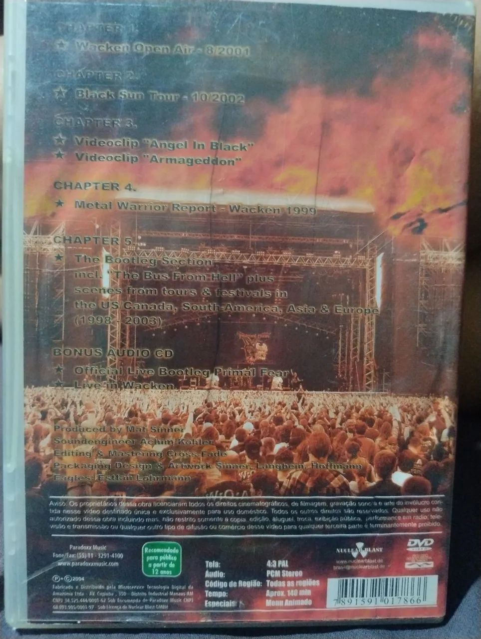 DVD Primal Fear ( The History of Fear ) Autografado. - CDs, DVDs