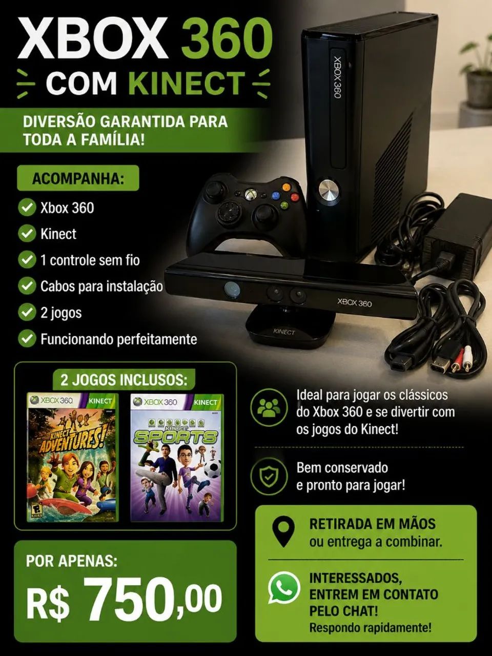 Xbox 360 bloqueado com kinect 