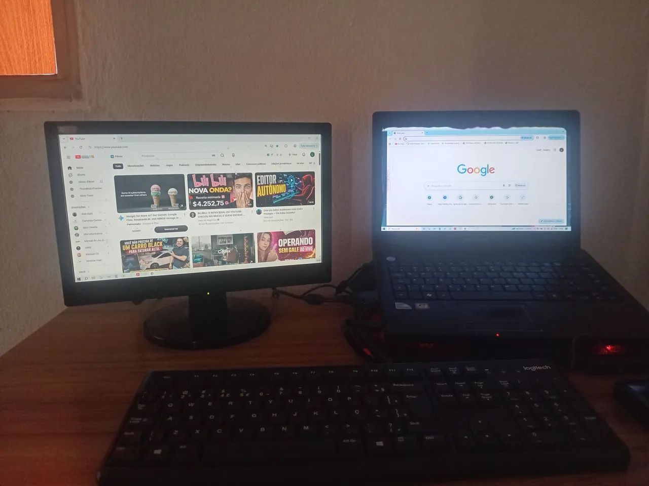 PC Notebook c/ Monitor - Ideal: Estudo e Trabalho. - Foto 2