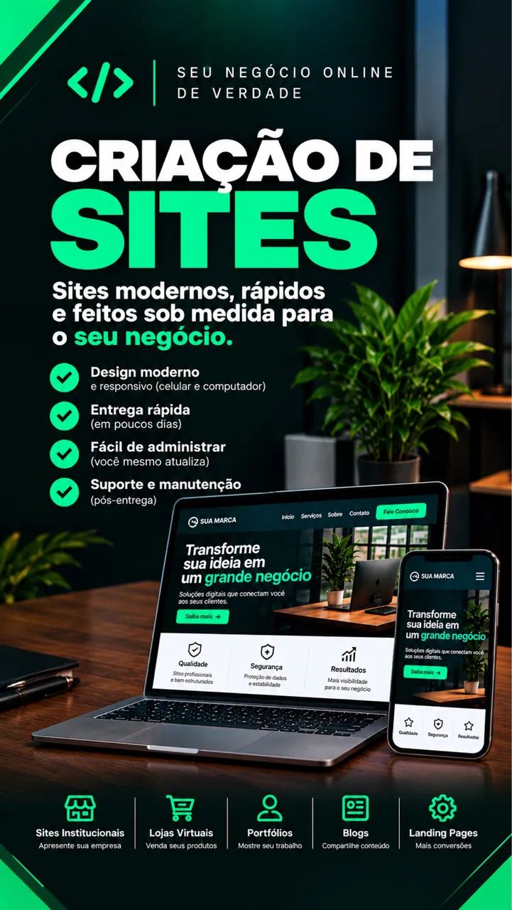 Crio seu site do seu jeito!