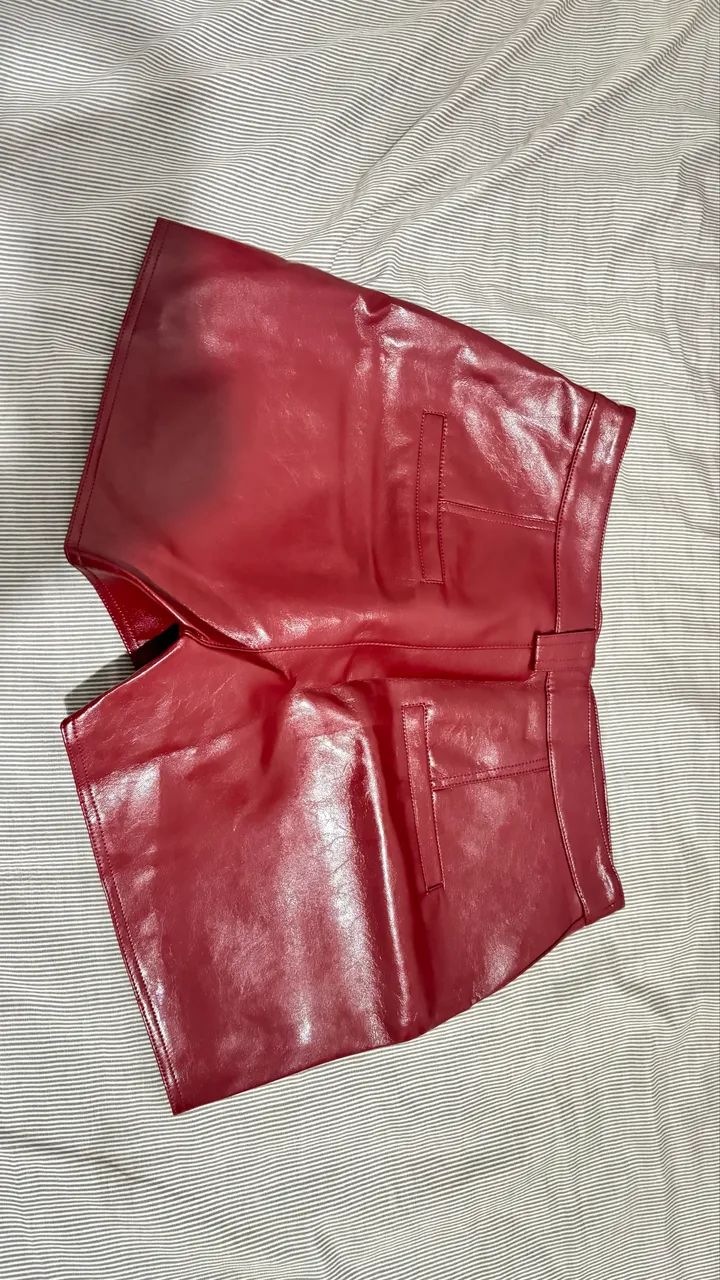 short saia courinho vinho G - Foto 2