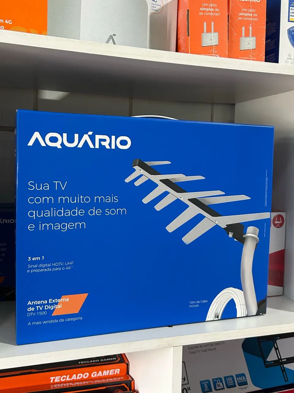 Antena Externa TV Digital DTV-1500 HDTV, UHF e 4K 