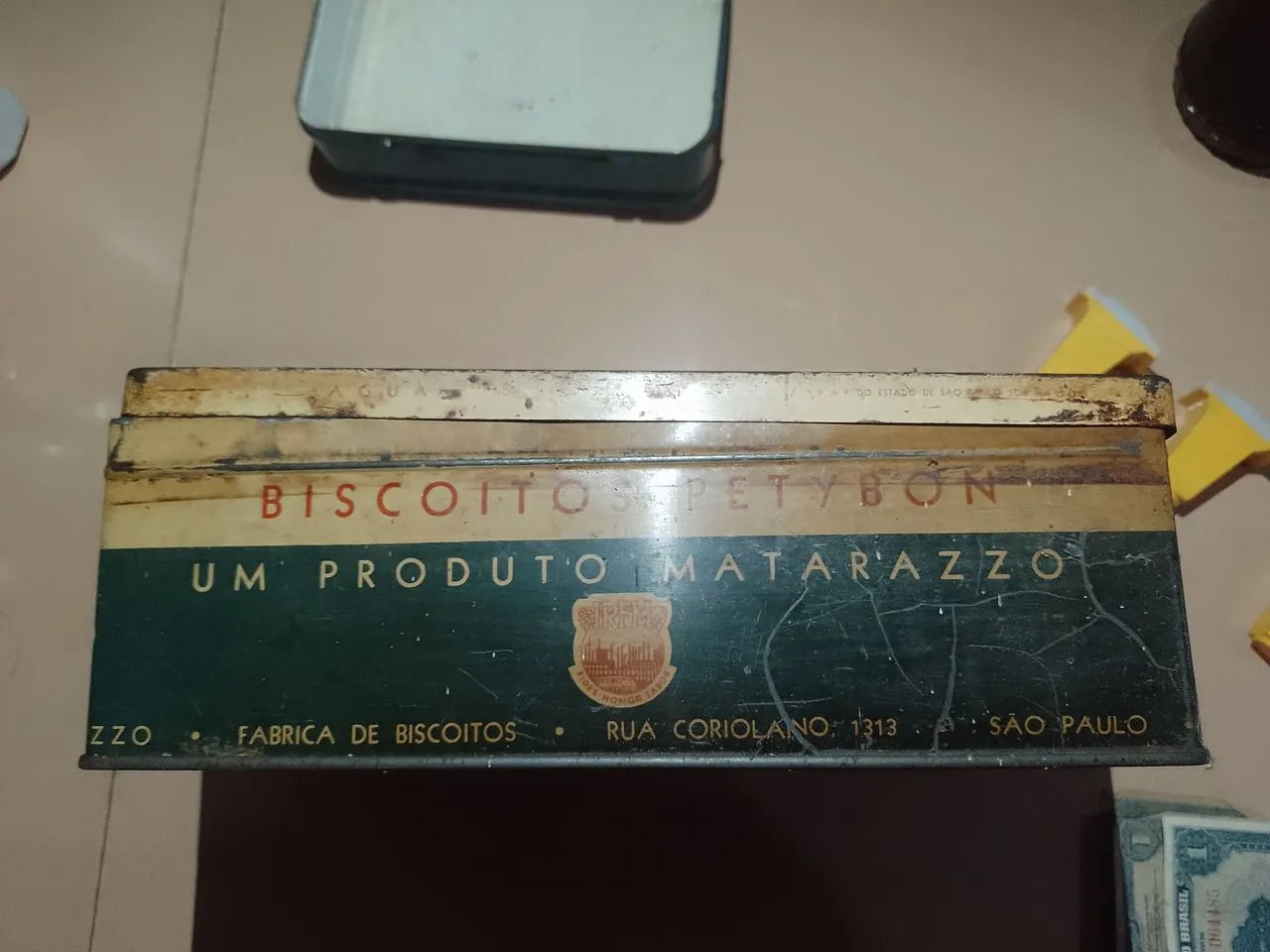 Lata de biscoito antiga decoração  - Foto 2