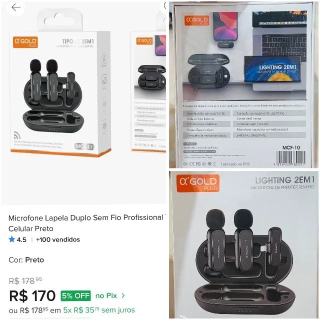Microfone sem fio para celular - Foto 2
