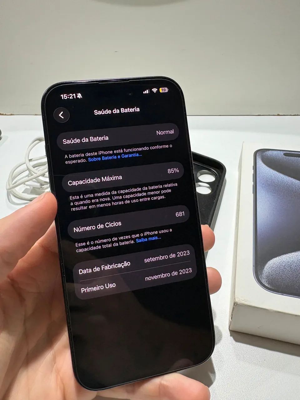 iPhone 15 Pro 256gb - TODO ORIGINAL - Celulares e Smartphones