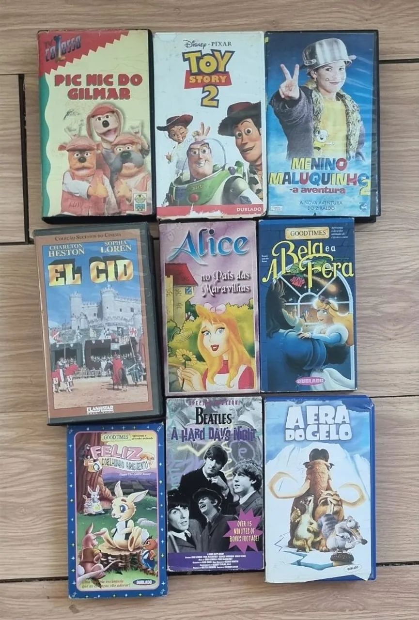 Vhs diversos a 5 reais cada