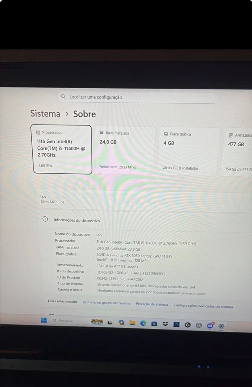 Not book gamer acer nitro 5 - Foto 4