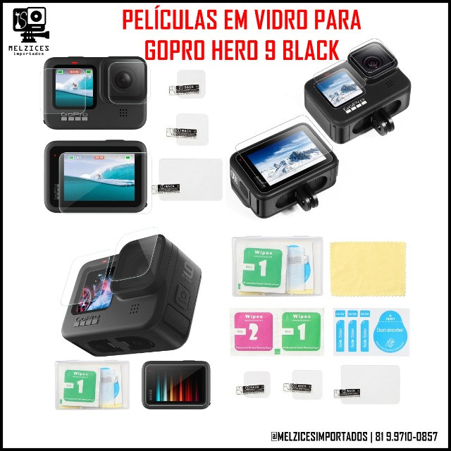 ( Oferta ) Películas em Vidro Pra GoPro Hero 9 à 12 Black