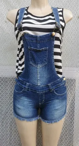 Jardineira jeans clock house tam 42