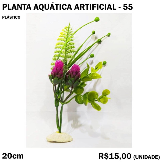 Planta Aquática com Flor Lilás para Aquário