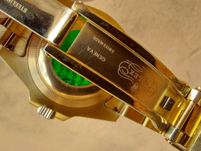 Relogio Submariner Azul Dourado Automatico Vidro Safira - Foto 4