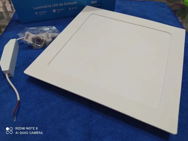 Painel embutir 18w 22x22 Elgin 6500k ( Distribuidor de iluminação - Jk Eletrônicos) - Foto 2
