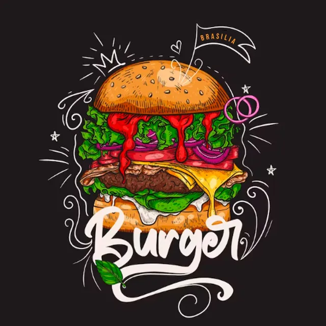 Banner Impresso em Lona Personalizado Para Hamburgueria Hamburguer